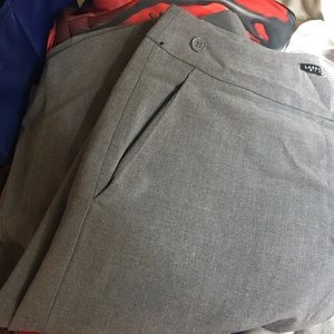 Gray womens dressy capris/long shorts. Size 8.